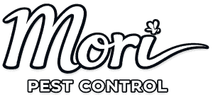 Mori Pest Control logo with pest control branding and clean design.